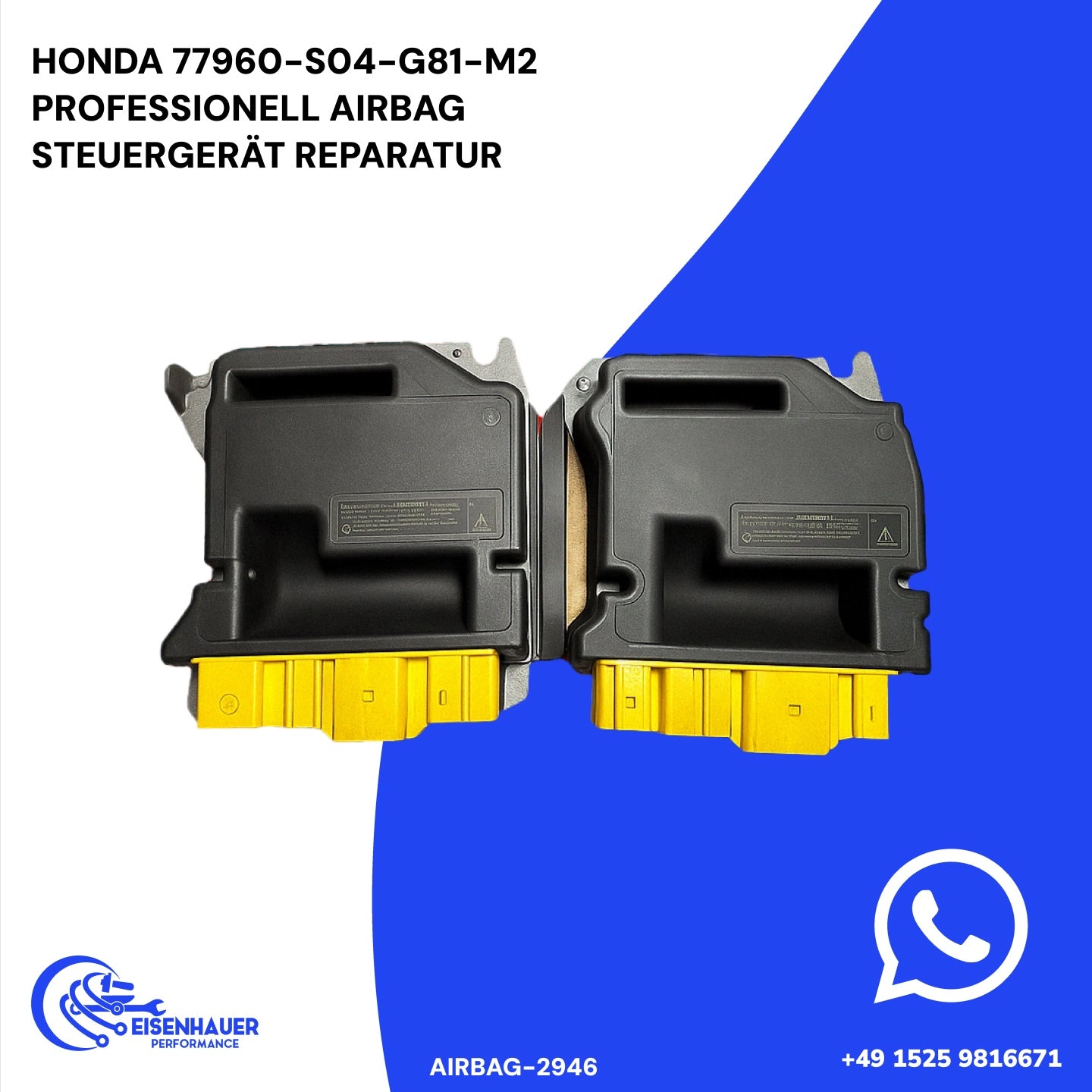 Honda 77960-TBA-X030-M2 Professionell Airbag Steuergerät Reparatur
