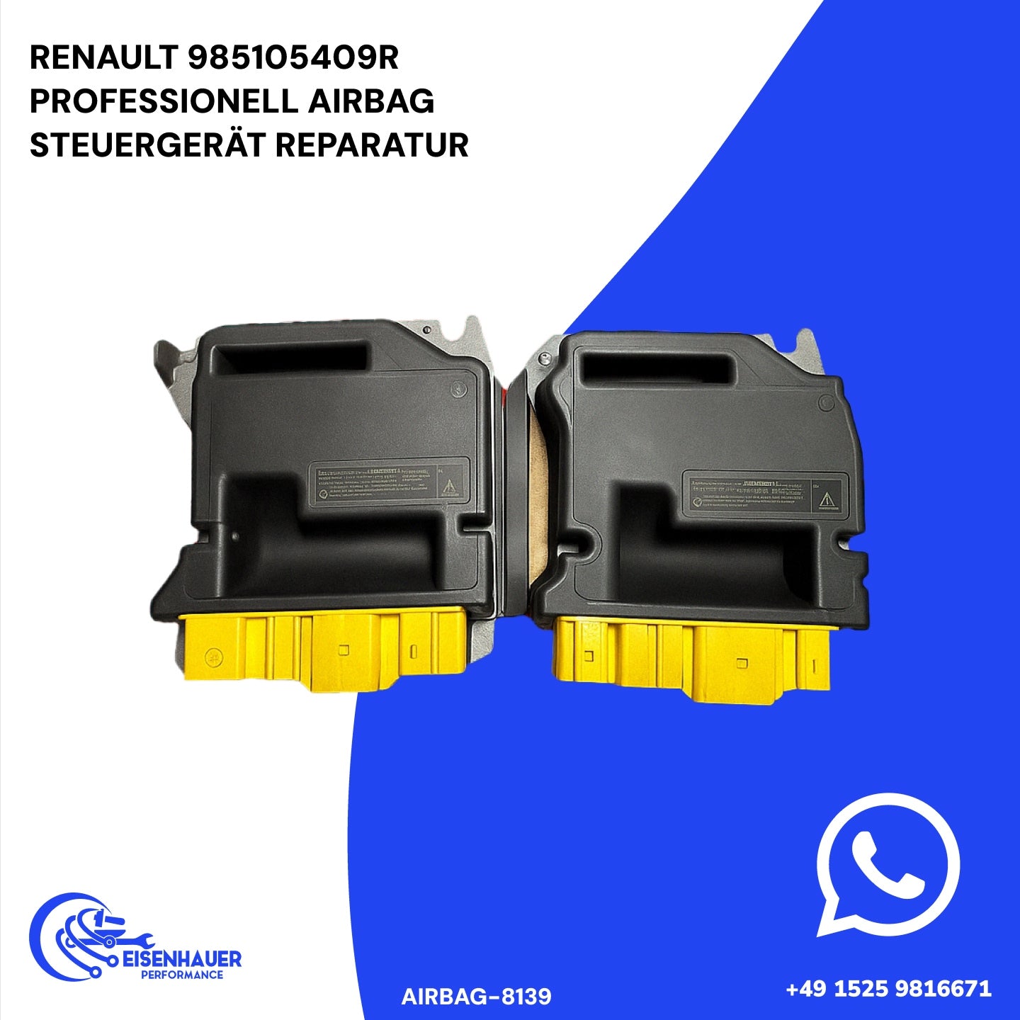 Renault 985105409R Professionell Airbag Steuergerät Reparatur