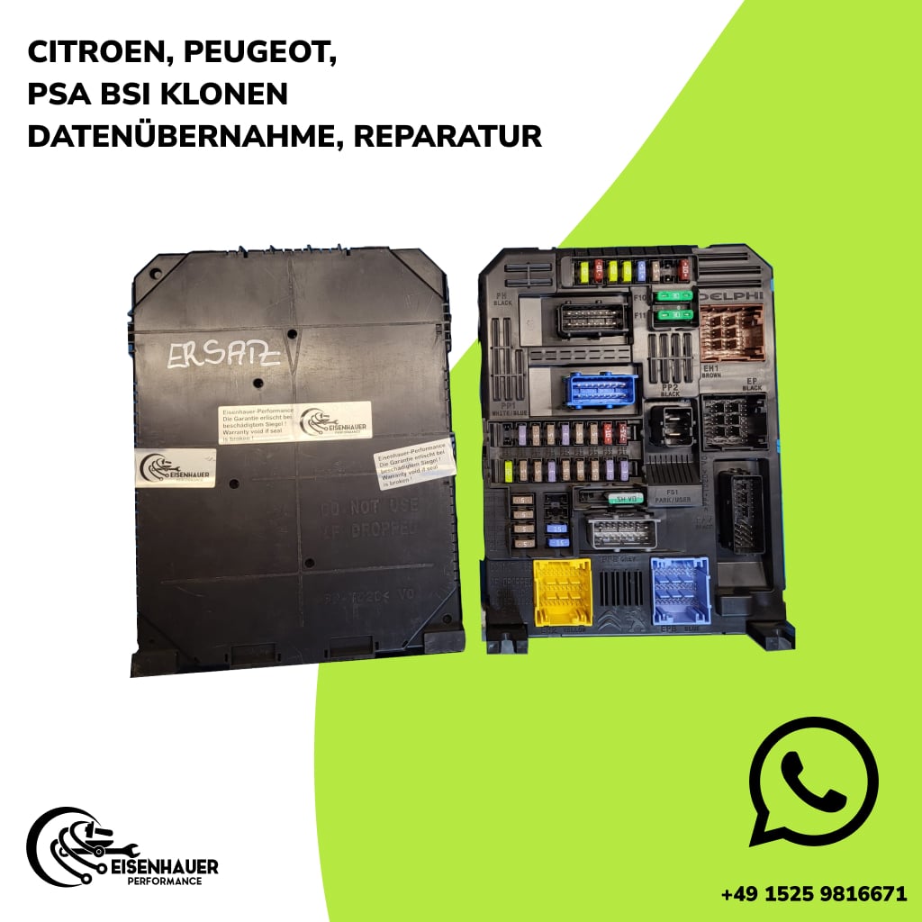BSI2004-H0X – CITROEN PEUGEOT PSA BSI Professionell Klonen Datenübernahme Reparatur