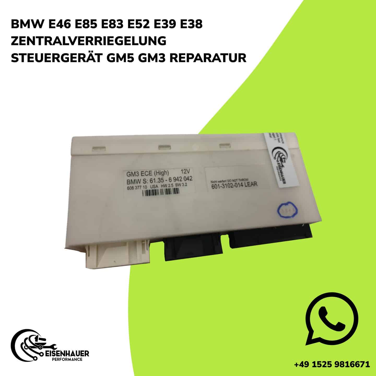 BMW E38 GM3 GM5 Zentralverriegelung Professionell Steuergerät Reparatur