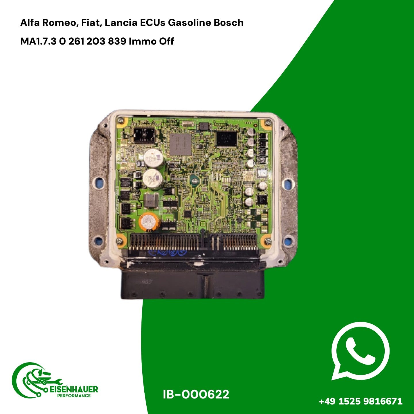 Alfa Romeo, Fiat, Lancia ECUs Gasoline Bosch MA1.7.3 0 261 203 839 Immo Off