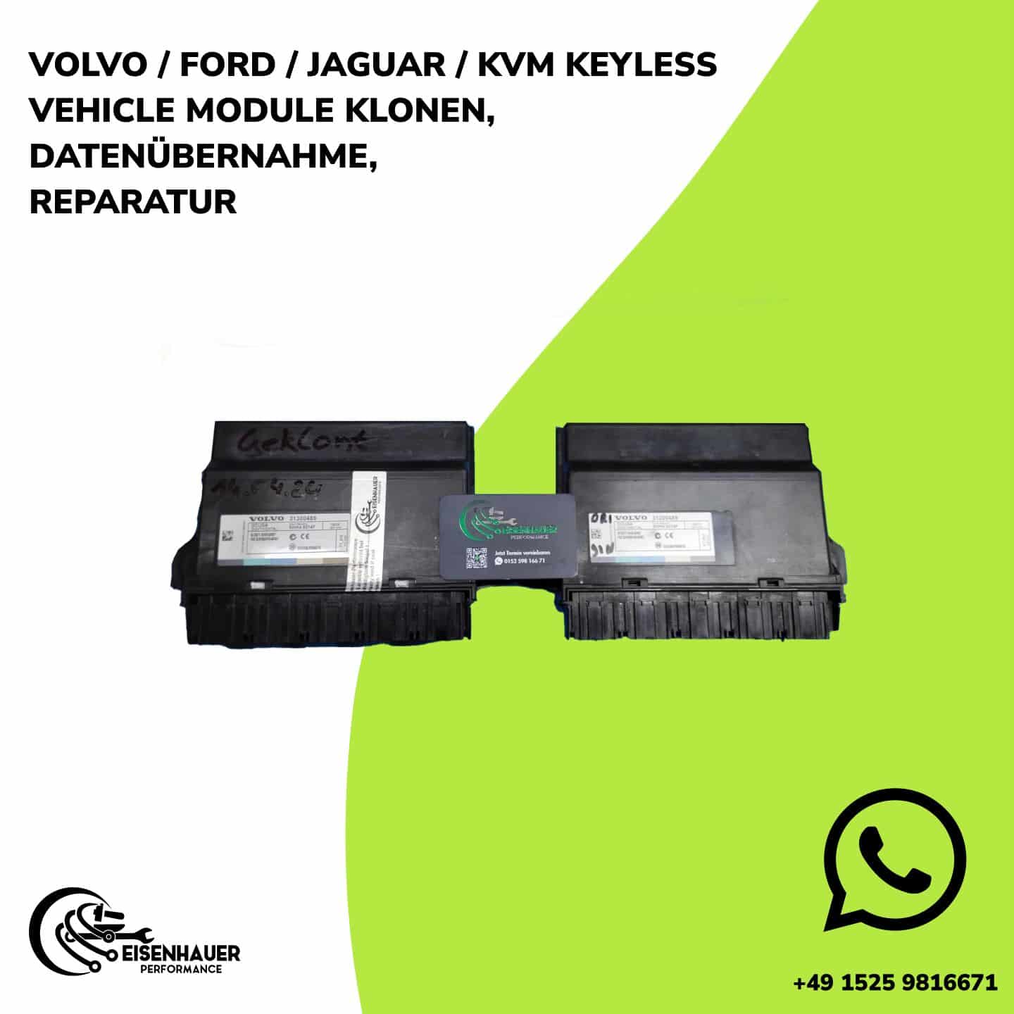 VOLVO Keyless Vehicle Module Professionell Klonen Datenübernahme Reparatur